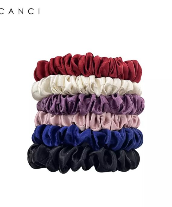 Afrotiti-Lot de 6 mini chouchous en satin